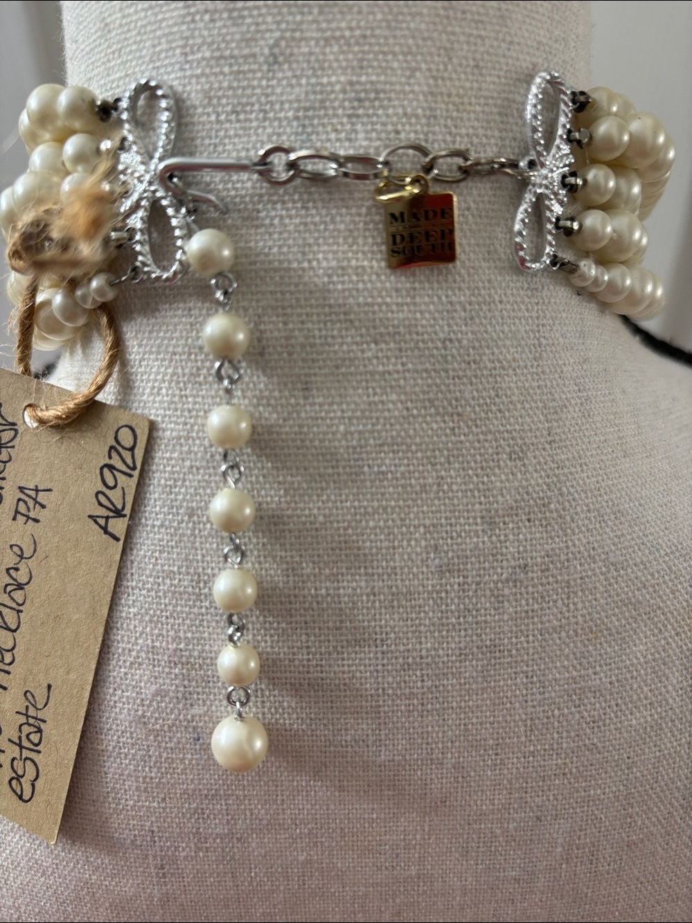 Made in the Deep South Chain Pearl Statement Necklace - Picture 7 of 9